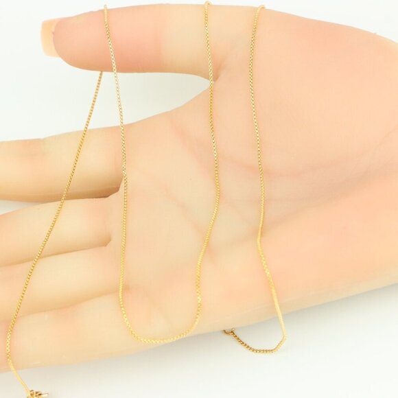 Elegant Rose Gold Plated Brass Necklace Box Chain Design, XPNL0279 - Picture 3 of 12